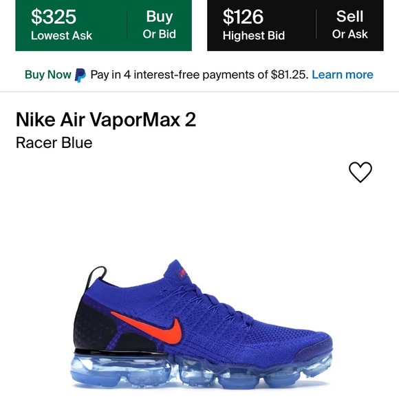 Men’s Nike Racer Blue Vapormax 2 - Picture 4 of 4